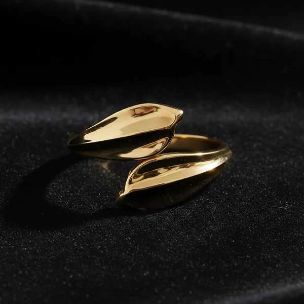 Gold_Plated_Brass_Double_Leaf_Wrap_Open_Cuff_Bracelet_For_Women
